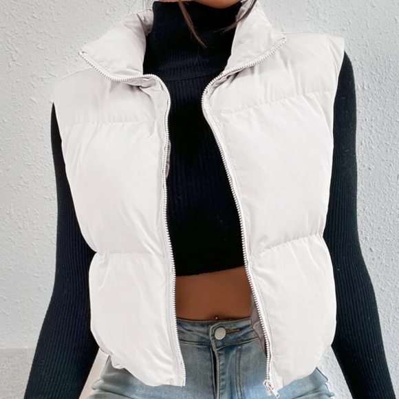 White Puffer Vest - Picture 1 of 5